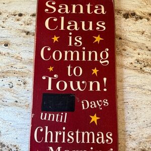Christmas Countdown! Beautifully distressed Real wood.24x11